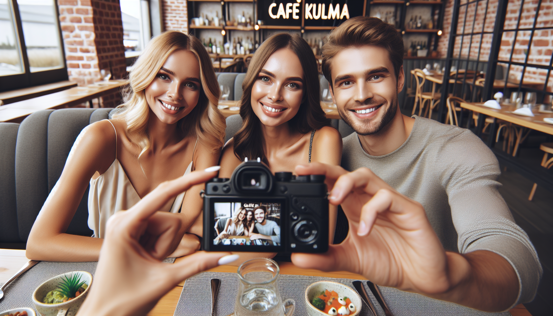 Tyytyvaisia asiakkaita, ammattimainen muotokuvaus